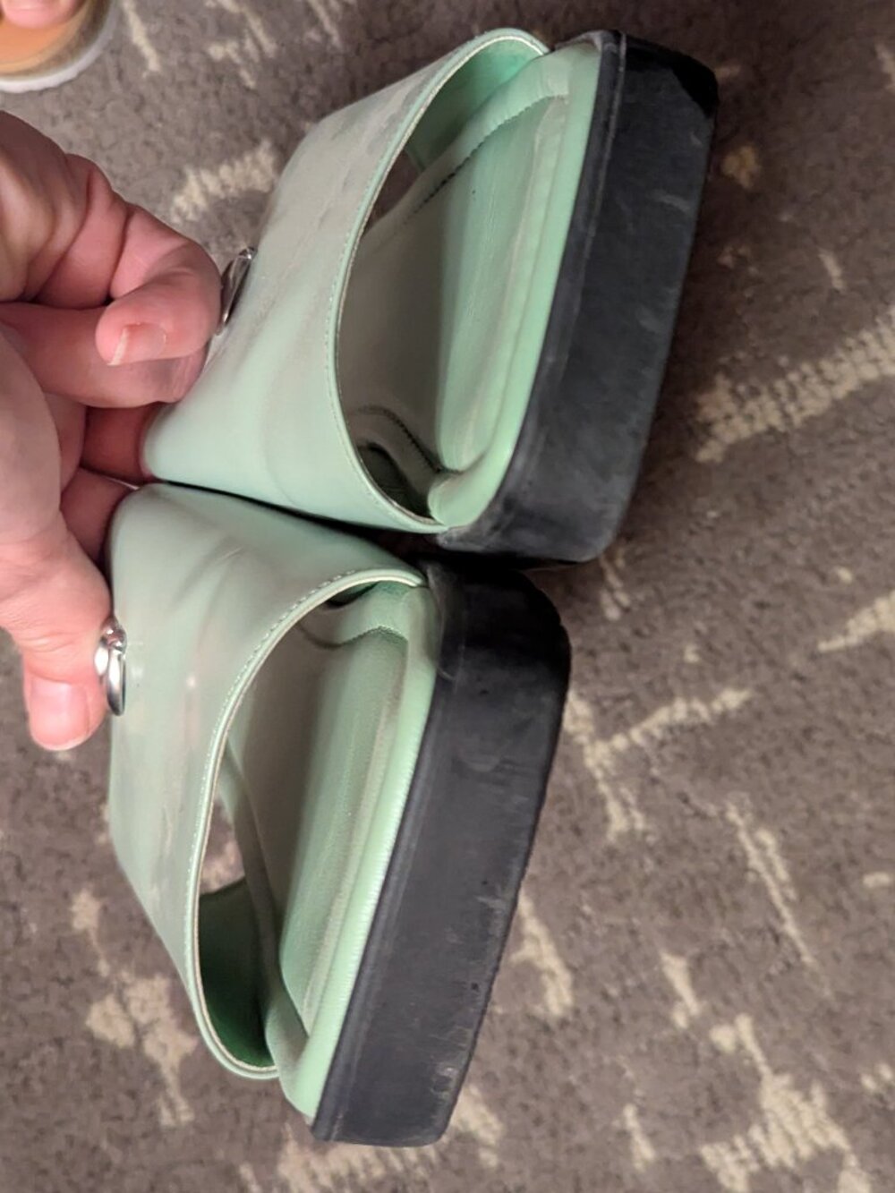 Coach Mint Green Slides Size 7 - Picture 4 of 4